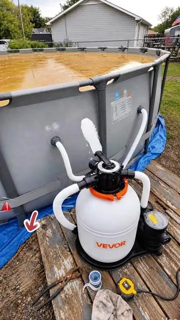 UV‑stabilized tank won’t crack after seasons in the sun — VEVOR built for the backyard battleground. ☀️🛡️ #VEVOR #SandFilterPump #UVResistant #AllWeather #BackyardTough