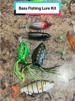 This might be the greatest value fishing tackle kit I’ve ever seen! Usually one of these lures costs 1/5th of the price of this kit! If you are a bass fisherman this is a must have kit! #fishing #bassfishing #basslures #summervibes #tiktokshopcreatorpicks 