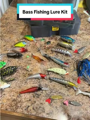 They could charge so much more for this bass fishing lure kit! This tackle box has literally anything you could want to go bass fishing! #fishing #bassfishing #basslures #summervibes #tiktokshopcreatorpicks 