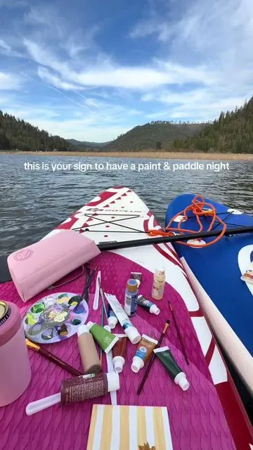 new favorite summer activity unlocked 🔓 keeping all my paints safe in my new perfect waterproof bag from @Niphean !!!  along with my phone & other personal belongings. I always get nervous getting my things soaked on the water and this has seriously been the best solution. highly recommend for all my fellow paddleboarders 🌊  #paddleboarding #pnw #sup #girlsnight #lakelife 
