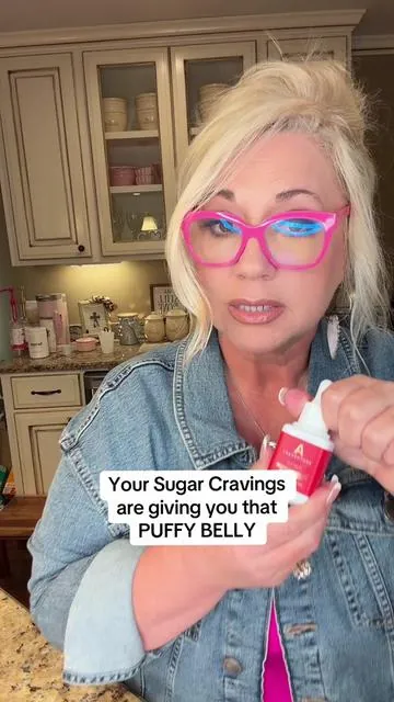 Your sugar cravings are giving you that puffy belly. This is called sugar kick, has a bunch of Natural Ingredients that’s going to help prevent blood sugar spikes. If you want some help with that belly, try these all natural herbal drops #allnatural #cravings #pcos #wellness #supplementsthatwork 