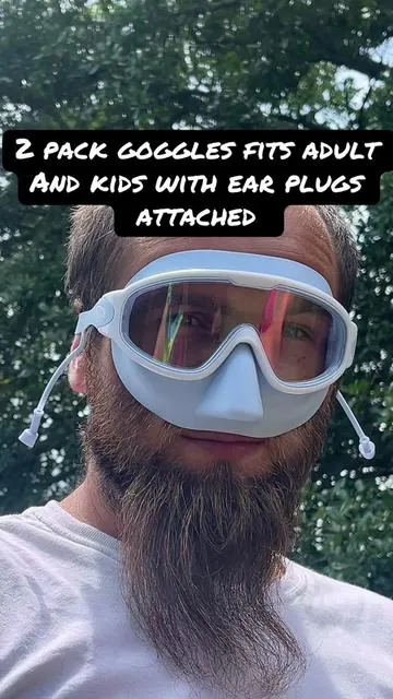 Two pack of goggles fits adults and kids plus it comes with the earplugs. #goggles #earplugs #pooltoys #summermusthave #tiktokshopmemorialday 