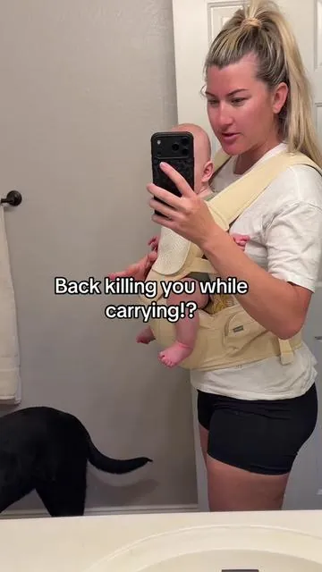 A baby carrier that doesn’t kill your back! #summervibes #mommusthaves #newbaby #babycarrier 