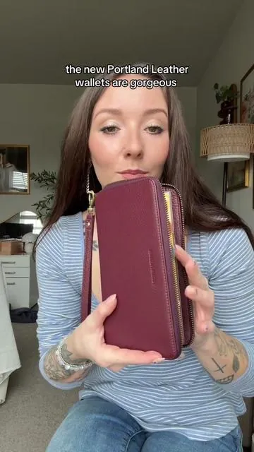 Portland leather empire zip LINED wallet 🤩 #plgpartner #tiktokshopmemorialday #portlandleather #wallets #walletsforwomen 