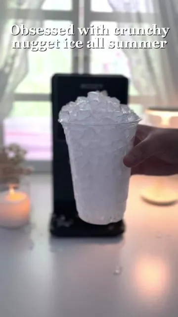 Obsessed with crunchy nugget ice all summer🤍#ice #icemaker  #nuggetice #iceeating #crunchy #icetok #tiktokshopmemorialday 