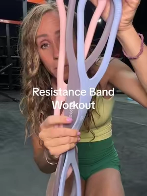 Replying to @hollyneagle610 I’ll show ‘em. These bands can help so many people that have muscle loss. #resistancebandsworkout #homeworkout #glutegains #summervibes☀️ 