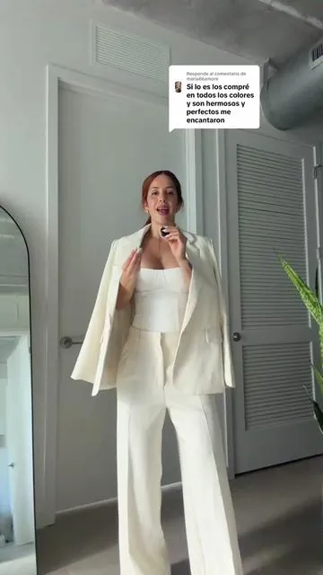 Respuesta a @maria86amore blazer y pantalón size M 🫧🤍 #treasure #blazer 