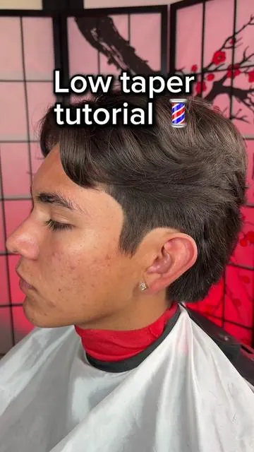 Low taper tutorial  Low taper fade with messy texture middle part  Follow for more transformations  #elpaso #barber #taper #elpasobarber #elpasotexas 