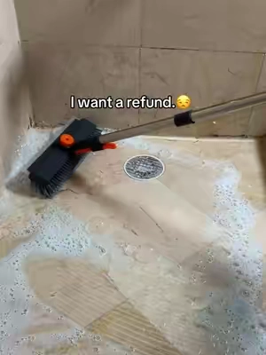 Always my luck 🫠 #scrubbroom  #showercleaner #scrubbrush #showerclean  #floorscrubber 