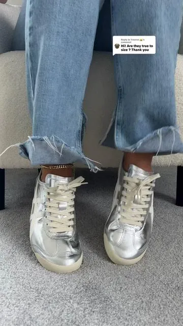 Replying to @Yvonne 👑 yes, tts. I’m women size 9 and got unisex 7.5(men’s) and they gift great.  #onitsukatigermexico66 #onitsuka #silveronitsuka #sneakers #onitsukatiger 