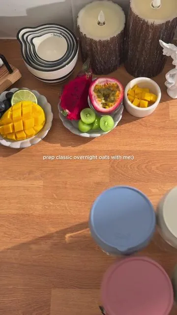 Classic overnight oats with ingredients and measurements 🤩💭#Summervibes #fyp #mealprepideas #foryoupage #breakfastideas 