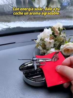 Ambientador para autos car air freshener en forma de helicóptero completamente solar #carairfreshener #airfreshener #tiktokcreatorpicks #ambientadordecoche #summervibes