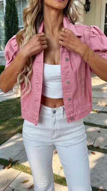 Super cute summer denim top#womentops #denimoutfit #denimtop #womenoutfit #summeroutfits #tiktokmademebuyit #spotlightfinds #dealsforyoudays 
