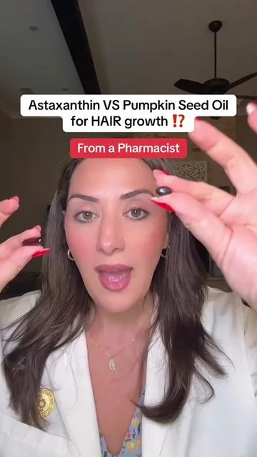 Which is better for hair growth? Astaxanthin or pumpkin seed oil?  #astaxanthin #pumpkinseedsoil #hairgrowth #tiktokshopcreatorpicks #newdropsforyou 