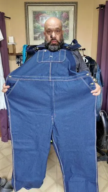 creator earns commission #dickies #pluzsize #bibs #coverall  Dickies Indigo Bib Overalls, Men's Overalls Workwear,100% Cotton, Multiple Pockets, With Hammer Loop for Tools