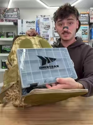 This fishing backpack is sick #fishing #tacklebox #bassfishing 