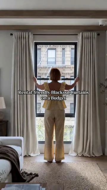 These blackout curtains are perfect for renters! They’re not just so gorgeous, affordable but also practical. They help block light and heat in summer and also offer privacy. I love they have so many neutral colors and sizes to choose from, definitely will repurchase!  #blackoutcurtain #curtains #memorialdaysale #livingroomdecor #rentalfriendly 