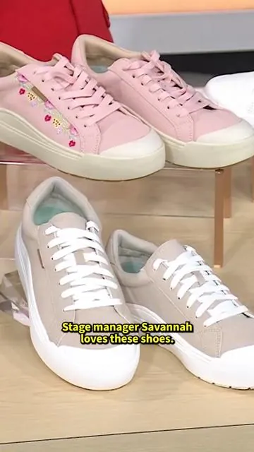 Shop TODAY earns a commission. Sneakers so comfortable, our crew needed to shop them. 🤣 #drscholls #drschollssneakers #sneakers #travelshoes 