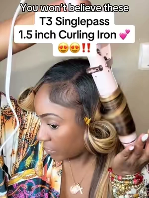 Literally the highest quality curling iron I’ve ever used 🎯 Every girl should have this T3 curler in their collection 👏🏾👏🏾 Just look at these bouncy voluminous curls 😍😍‼️ @T3 Micro #t3 #curlingiron #haircurler #curlinghair 