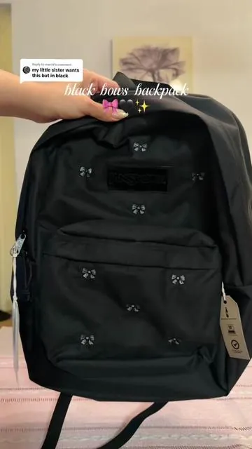 Replying to @marriii they have it in black! 🎀🖤✨ @Tillys #promotion #bowbackpack #jansportbowbackpack #dealsforyoudays #tiktokshopmemorialday 