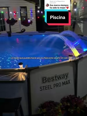 Replying to @La Riquisima Convierte tu patio en el lugar favorito de todo el verano ☀️💦 Esta piscina Bestway Steel Pro Max se ve muchísimo más costosa de lo que realmente es 😍 Viene con estructura resistente, bomba de filtro incluida y suficiente espacio para disfrutar en familia sin tener que gastar miles en una piscina permanente. Literalmente da vibes de resort en casa 🌴 #abovegroundpool#tiktokshopdealsforyoudays#tiktokshopsummerturnup#tiktokshopcreatorpicks#summermusthaves 