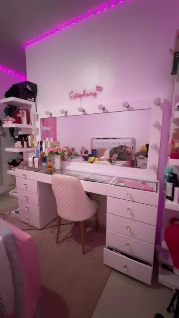 FUSOU W Vanity Desk, Makeu #vanity #vanitymakeup #vanitymakeup 