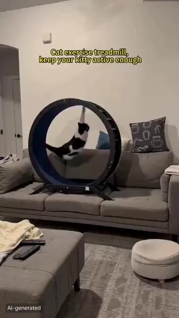 Let your cat run anytime. Large Cat Exercise Wheel on special promotion. #catwheel #exercisewheel #indoorcat #cathouse #TikTokShopDealsforYouDays #SummerVibes 