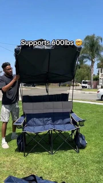 Stay out the sun with this camping chair #doublecampingchair #TikTokShopCreatorPicks #dealsforyoudays #SummerVibes #Tiktokshopfathersday 