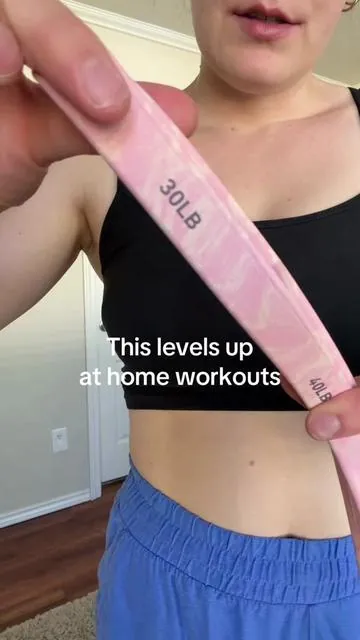 At home workouts are so much easier with this multi-level resistance band! Let’s work out our arms, legs, and everything in between with this band all from home!