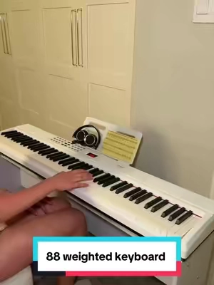 A weighted keyboard that is so nice you won’t need a piano! #keyboard #piano #weightedkeyboard #summervibes #musictok @STRICH MUSIC 