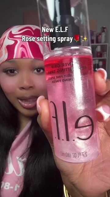 New @e.l.f. Cosmetics Power Grip Rose Setting Spray!😍🌹✨🤏🏽#elfpowergripsettingspray #elfsettingspray #tiktokshopcreatorpicks #tiktokshopmemorialday #tiktokshopsummerturnup 