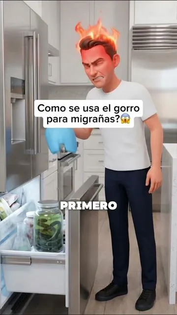 Di adios a las migrañas😱#dolordecabeza #migraña #headreliefcap si te duele la cabeza o tienes migraña cronica con este gorro de gel frio para el dolor de cabeza que alivia la tensión o dolor