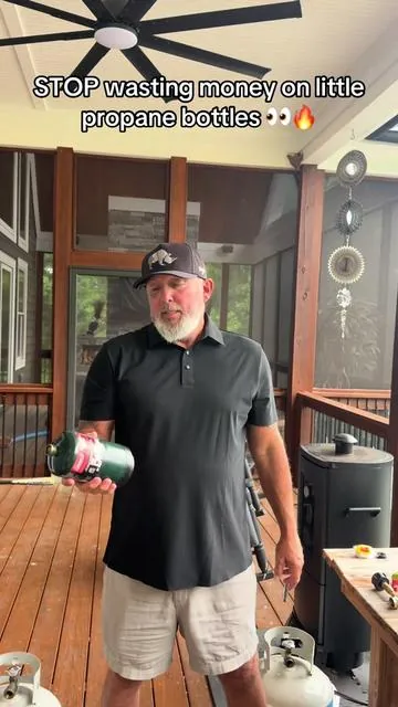 I wish I found this propane refill adapter sooner 🔥 Saves money every single refill season.  #tiktokshopmemorialday  #CampingHack #Propane #DIYTools #OutdoorLiving 