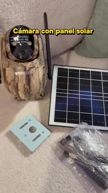 Cámara de seguridad con su panel solar para cuba #camaradeseguridad #seguridadcamara #camaraconpanelsolar #solar #viral 
