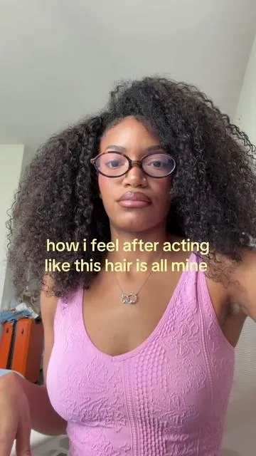 It’s still me & my half wig twinnn 😌😭 #halfwig #curlyhair #funny 