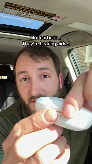 These are not earbuds… they’re hearing aids… Ceretone over the counter hearing aids. #hearingloss #hearingaids #hearingaid #hearingimpaired 