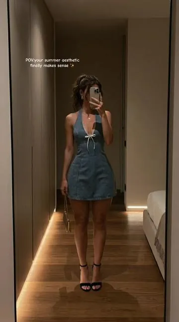 💙#denimdress #dress #outfitinspo #Summervibes #Fashion 