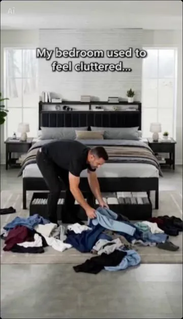 My bedroom finally looks CLEAN, modern, and way more organized 😮‍💨✨ The LED lights + hidden storage drawers are a game changer! 🛏️🔥 #TikTokShop #BedroomUpgrade #ModernBedroom #LEDBedFrame #HomeEssentials          