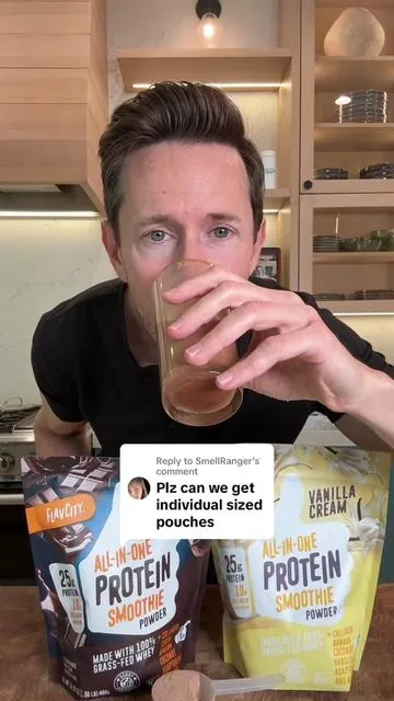 Replying to @SmellRanger  Yes! Flavcity does have individual sized pouches right here on TikTok shop! Great for when you’re on the go, travelling, or just trying to find your favorite flavor! Give them a try and let me know what you think!  #tiktokshopcreatorpicks #proteinpowder #proteinsmoothie #proteinpacked #protein 