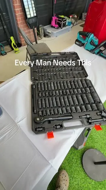 VEVOR Drive Impact Socket Set, Various specifications, Cr-V Alloy Steel for Auto Repair, Rugged Construction, Easy-to-Read Size Markings, Storage Case #fathersdaygift #tiktokshopcreatorpicks #Summervibes #mechanictoolset 