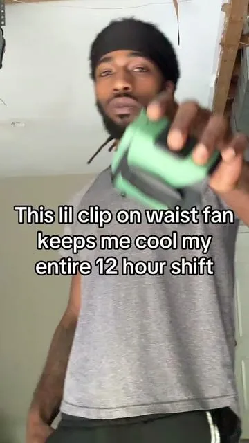 Every man should have one of these! #summertimefine #hotsummer #coolingfan #waistfan #tiktokshopstockup 