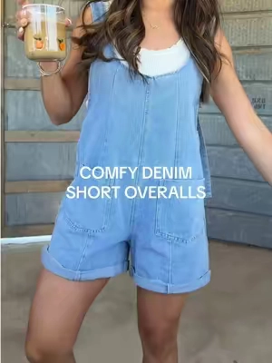 Replying to @Jess 🤎 the perfect short overalls to add to your summer wardrobe!!  #denimshortoveralls #shortoveralls #summeroutfits #DealsForYouDays #SummerVibes 