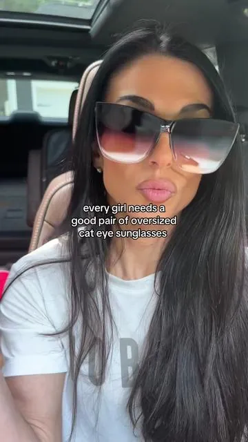 Oversized cat eye sunnies just make you feel boujee @Quay #quay #sunglassesfashion #tiktokshopmemorialday #dealsforyoudays #womenssunglassses 