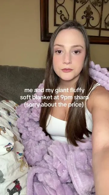 this giant blanket is the softest and coziest omg 
