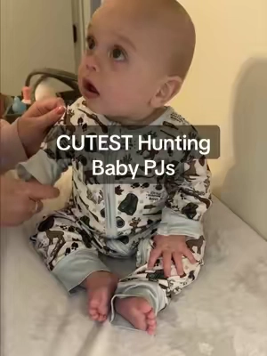 Tiny hunting buddy unlocked 🦌 These jammies are SO soft and the print is everything 😭 #TikTokShopFinds #TikTokShop #BabyBoyStyle #BabyClothes #BoyMom 