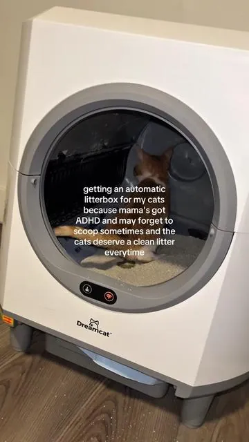 Very affordable automatic pet litter with extra discounts! @Dreamcat.Official #summervibes #catsoftiktok #automaticlitterbox #catlitterbox #cattok 