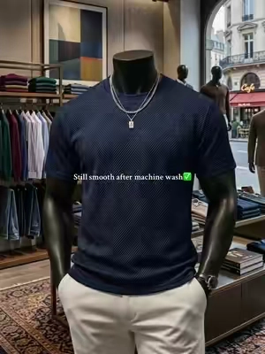 Still worried about wrinkles after machine wash?👀 #menstyle #fathersdaygift #dealsforyoudays #cleanfit #tshirt 