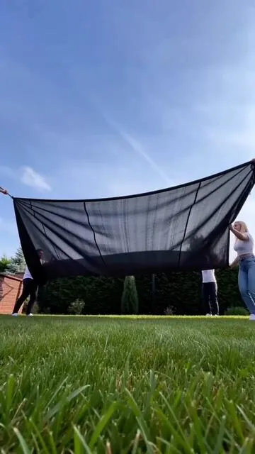 Durable edges & breathable design, enjoy cozy outdoor moments with your family no matter how bright the sun is. #ShadeCloth #BackyardIdeas #GardenHacks #OutdoorLiving #SummerEssentials