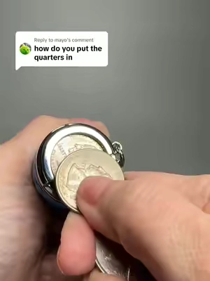 Replying to @mayo  the coins just slide in the top.  There is a little pressure mechanism that holds them in. It’s oddly satisfying to fill it! 🤣 #tiktokshopcreatorpicks #coinholder #coinfidget #oddlysatifying #sparechange 
