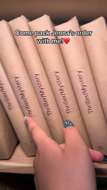 Come pack Jenna’s order with me! Thank you so much for ordering! I did green and black for your color request!❤️ #asmr #packingorders #fyp #blinddatewithabook #booktoker 